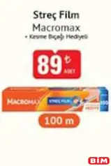 MACROMAX STREÇ FİLM 100 M